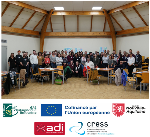 Participants réunion coopération territoriale et logos