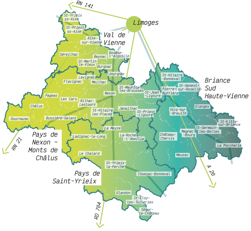 Carte Châtaigneraie Limousine